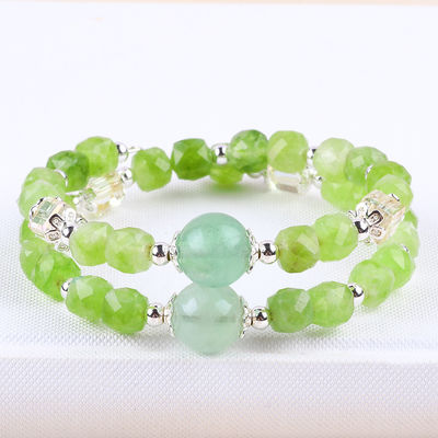 Quadrado Multifastic Bead Peridot Bracelet Cristal Original Bracelet OEM ODM