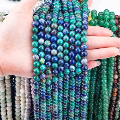 8mm colorido lapislázuli pérolas de pedra preciosa de cristal de pedra curativa pérolas para fabricação de jóias