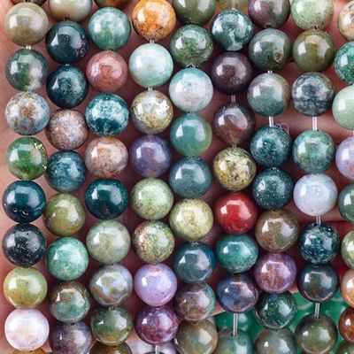 8mm Indian Agate gemstone contas de cristal de pedra curativa contas para joalharia