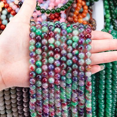 Flor verde escuro Ágata Cristal Pedra Limpa Perla Solta Limpa Para Joalharia de Perlas Feitas à Mão
