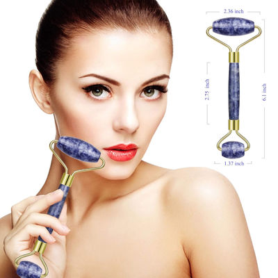 Carregado Bule Dot Stone Crystal Jade Face Roller para olhos inchados