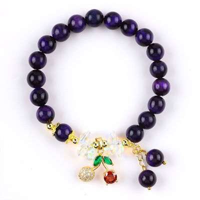 Pulseira de 8 mm de olhos de tigre para uso diário