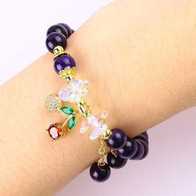 Pulseira de 8 mm de olhos de tigre para uso diário