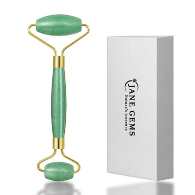 Massagem Facial 100% Natural Cristal Verde Aventurino Rolo de Jade