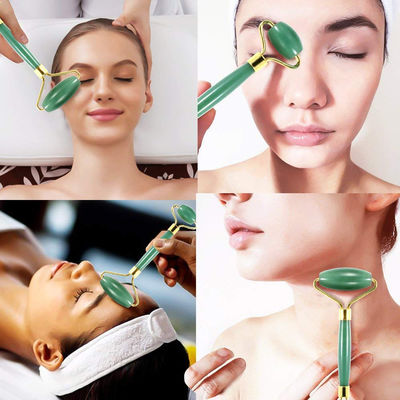 Massagem Facial 100% Natural Cristal Verde Aventurino Rolo de Jade