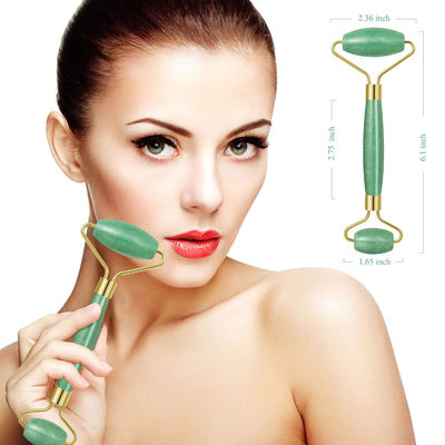 Massagem Facial 100% Natural Cristal Verde Aventurino Rolo de Jade
