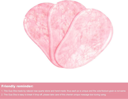 Polished Smooth Crystal Rose Quartz Gua Sha Board Jade Face Stone Para Anti Aging