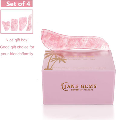 Rose Quartz Natural Jade Scraping Board Jade Stone Facial Gua Sha Board Massagem Ferramentas