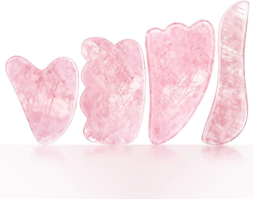 Rose Quartz Natural Jade Scraping Board Jade Stone Facial Gua Sha Board Massagem Ferramentas