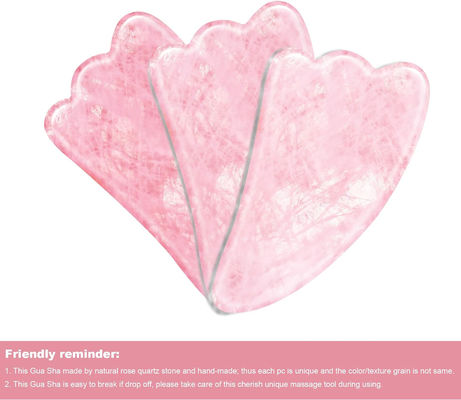 Rose Quartz Natural Jade Scraping Board Jade Stone Facial Gua Sha Board Massagem Ferramentas