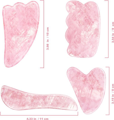 Rose Quartz Natural Jade Scraping Board Jade Stone Facial Gua Sha Board Massagem Ferramentas