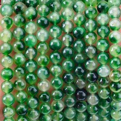 8mm Clear Moss Agate Gemstone Beads Healing Crystal Stone Beads para fabricação de jóias