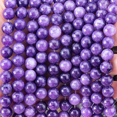 8mm de alta qualidade clara Violeta Galáxia Ágata pérolas de pedra preciosa de cristal curativo pérolas de pedra de cristal para fabricação de jóias