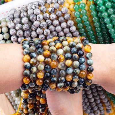8mm Dream Tiger Eye Gemstone Beads Healing Crystal Stone Beads para fabricação de jóias