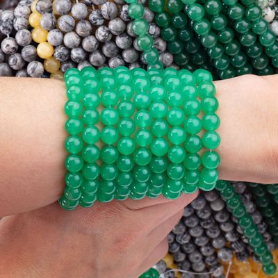 8mm Aventurina Verde Pedra de Pedra Geminosa Gráficos de Pedra de Cristal Para a Fabricação de jóias