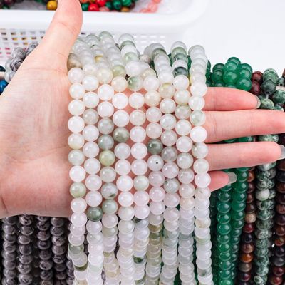 TianShan Esmeralda Verde Redonda Bolas Cristal Natural Pedra Prêmios Tamanho Diferente Bolas Soltas Filamentos de Bolas para Fazer Jóias