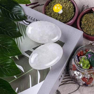 Pedra de Palma Quartz Luminoso Natural Pedra de Quartzo Luminoso Unisex Oval Para Reiki Energia Chakra Meditação Libertação de Ansiedade