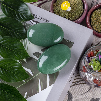 Aventurina Verde Natural Polida Pedra de Palma Aventurina Verde Pocket Worry Pedra preciosa Para Redução de Estresse Decoração Doméstica