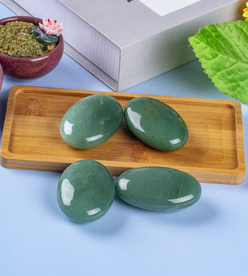 Aventurina Verde Natural Polida Pedra de Palma Aventurina Verde Pocket Worry Pedra preciosa Para Redução de Estresse Decoração Doméstica