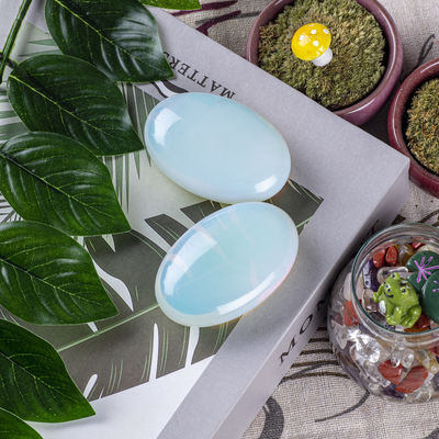 Pedra de Opal Natural de Palma Curativa Pocket Polido Pedras de Opal de Rocha Oval Pedra de Preocupação Ansiedade de Libertação