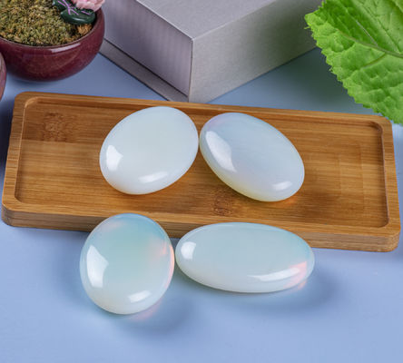 Pedra de Opal Natural de Palma Curativa Pocket Polido Pedras de Opal de Rocha Oval Pedra de Preocupação Ansiedade de Libertação