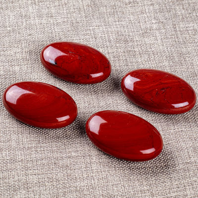 Pedra de palma de jaspe vermelho natural curativa Pocket polido Pedras de rocha de jaspe vermelho irregular Pedra de preocupação