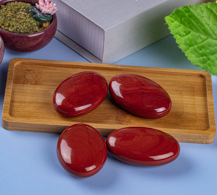 Pedra de palma de jaspe vermelho natural curativa Pocket polido Pedras de rocha de jaspe vermelho irregular Pedra de preocupação