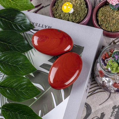Pedra de palma de jaspe vermelho natural curativa Pocket polido Pedras de rocha de jaspe vermelho irregular Pedra de preocupação