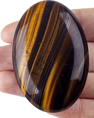 Olho de tigre natural Pedra de palma curativa Pocket polido Olho de tigre pedras de pedra irregulares Pedra de preocupação Ansiedade liberadora