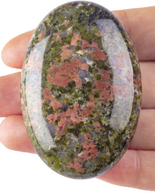 Pedra de palma Unakite natural polida Pedra de bolso Unakite Pedra de preocupação Unakite Para relaxar do estresse Decoração residencial