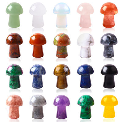 0.8 polegadas / 20mm pedra preciosa cristais em forma de cogumelo para joias DIY
