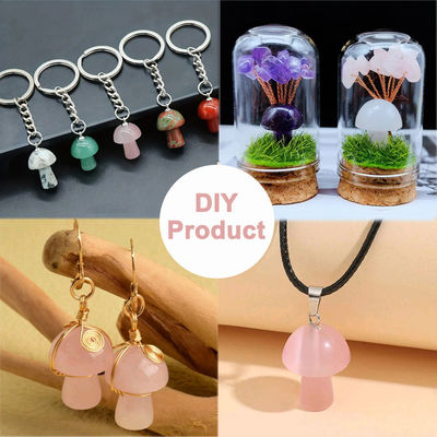 0.8 polegadas / 20mm pedra preciosa cristais em forma de cogumelo para joias DIY