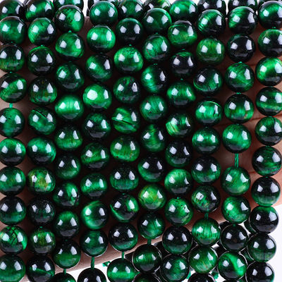 8mm Olho de Tigre Verde Pedra de Pedra de Cristal Para a Fabricação de jóias