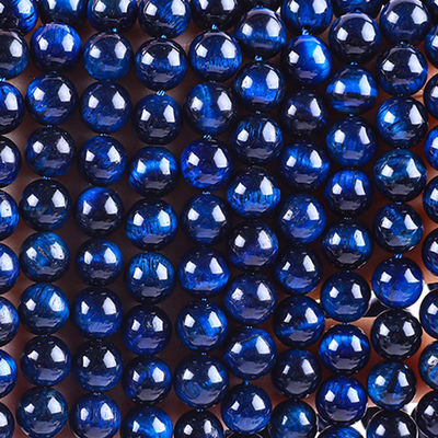 8mm Natural Azul Escuro Olho de Tigre Gemstone Cristal Pedra de contas para a fabricação de jóias