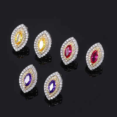 Forma Marquise Artesanato exclusivo Brinco de pedra preciosa Zircon Joias de noiva