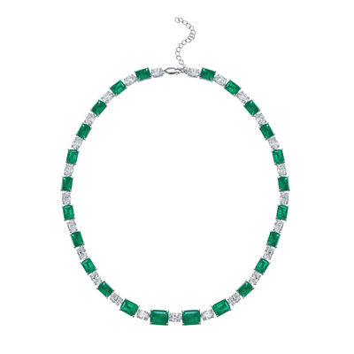Luxo de noiva rosa / verde pedra preciosa colar cadeia para casamento e presente