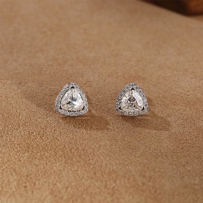 Moissanite 925 Sterling Silver Stud brincos Suporte OEM ODM