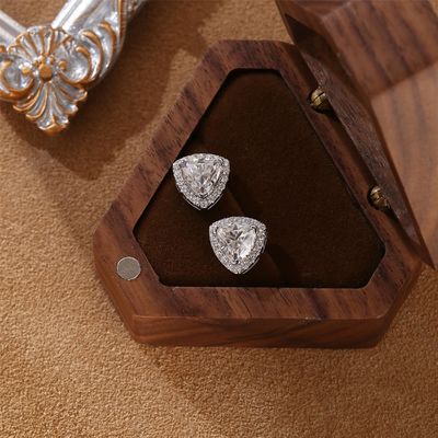 Moissanite 925 Sterling Silver Stud brincos Suporte OEM ODM