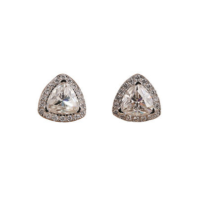 Moissanite 925 Sterling Silver Stud brincos Suporte OEM ODM