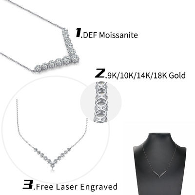 18k ouro Moissanite Diamante Sorriso colar pendente para dar presente