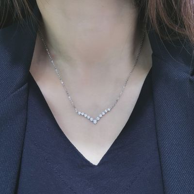 18k ouro Moissanite Diamante Sorriso colar pendente para dar presente