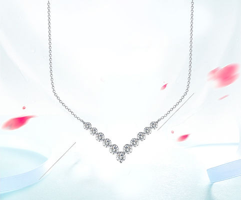 18k ouro Moissanite Diamante Sorriso colar pendente para dar presente