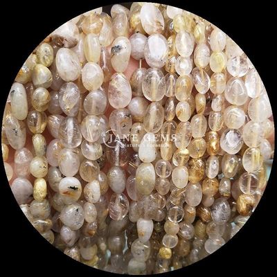 Pedras preciosas de cristal natural de forma irregular Filamentos de contas soltas para colares e pulseiras