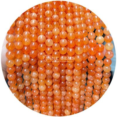 Atacado Cristal Natural Pedra Geminosa Redonda Calcedônia contas Jade Redondo acessórios de contas soltas para DIY Pulseira Colar