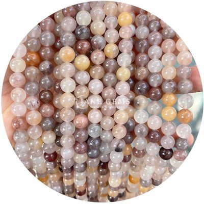 Gráfico de grânulos de pedra natural redonda grânulos de pedras preciosas redondas soltas acessórios 8mm aquamarim grânulos soltos para jóias de bricolage