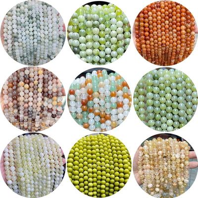 Gráfico de grânulos de pedra natural redonda grânulos de pedras preciosas redondas soltas acessórios 8mm aquamarim grânulos soltos para jóias de bricolage