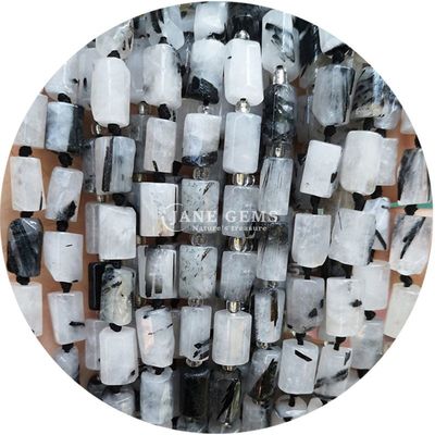 Atacado Cristal Natural Pedras preciosas cilindro forma de contas Ágata cilindro de contas soltas Acessórios para fazer jóias DIY