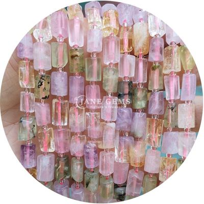 Atacado Cristal Natural Pedras preciosas cilindro forma de contas Ágata cilindro de contas soltas Acessórios para fazer jóias DIY