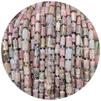 Atacado Cristal Natural Pedras preciosas cilindro forma de contas Ágata cilindro de contas soltas Acessórios para fazer jóias DIY