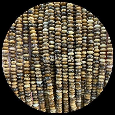 Pedra de cristal natural Rondelle Abacus Forma Amazonasite Olho de tigre Fios de contas soltas para pulseiras de yoga